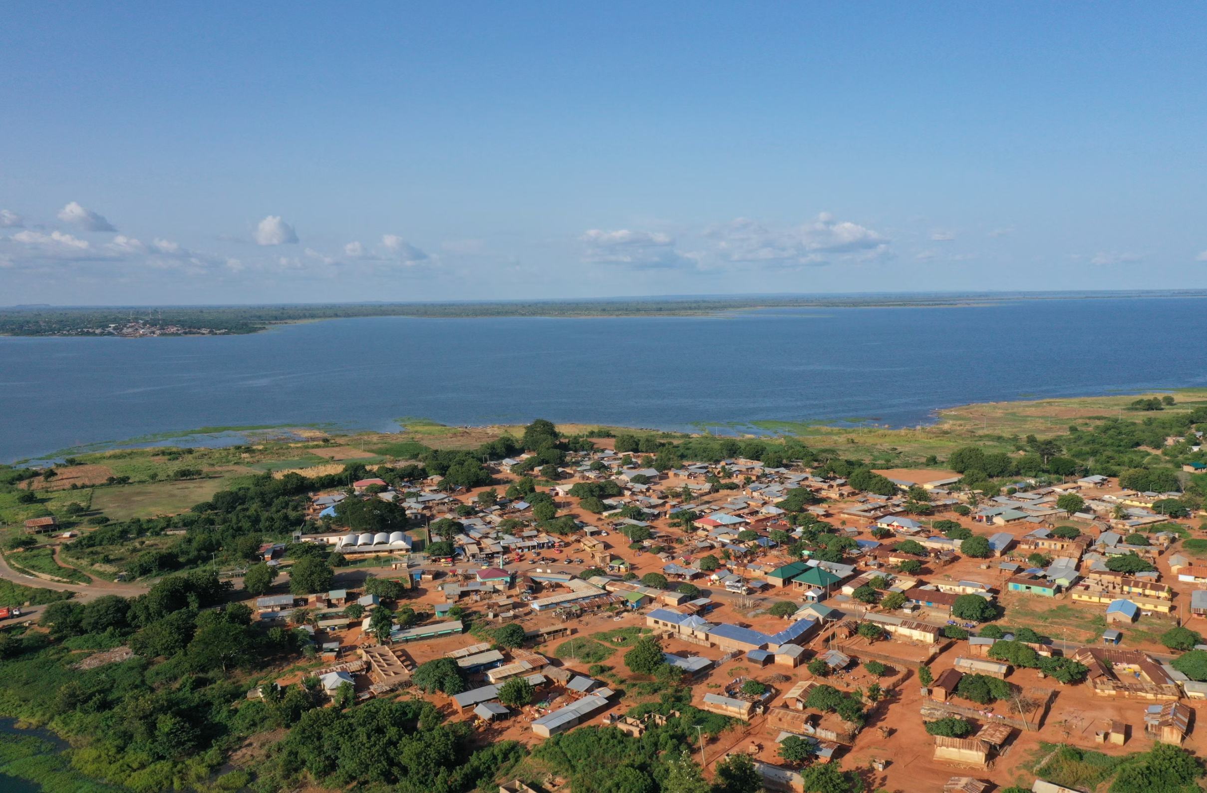Aerial view of Ghana landscape